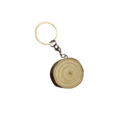 Wood Keychain Hanging Engraving Key Chain Shaped Hand-painted Accessory Jewelry Handmade Blank Round Keyring Making