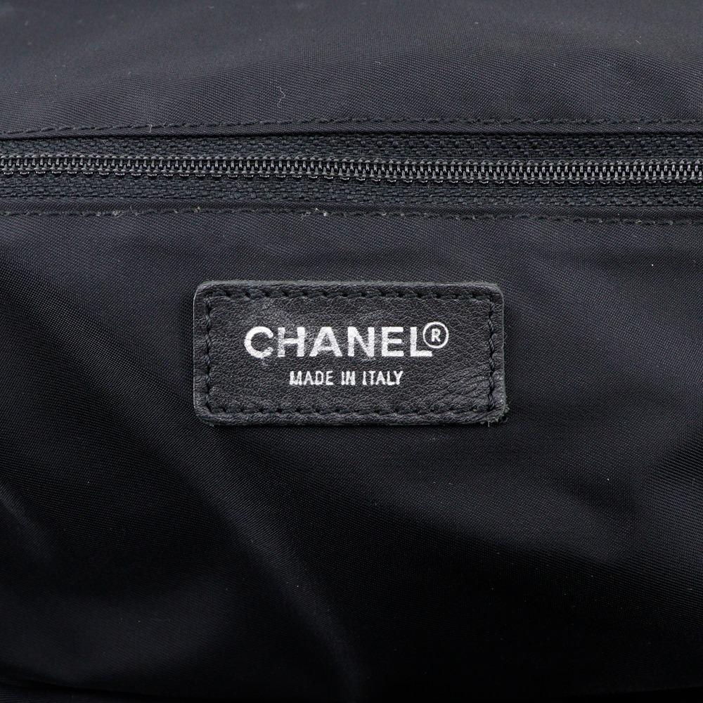 CHANEL New travel line Boston bag A15960 black Nylon canvas Women Used