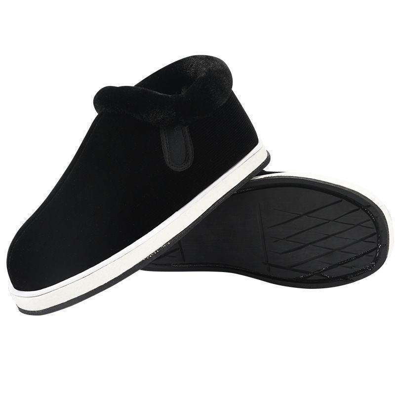 Hunan handmade lasagna cloth shoes, pure handmade cotton shoes for men and women, winter velvet to keep warm, home thick soles, non-slip and elastic
