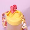 600ML Gradient Plastic Water Bottles Portable Large Capacity Women Straw Cup Double Drinking Sport Water Pot For Students Girls