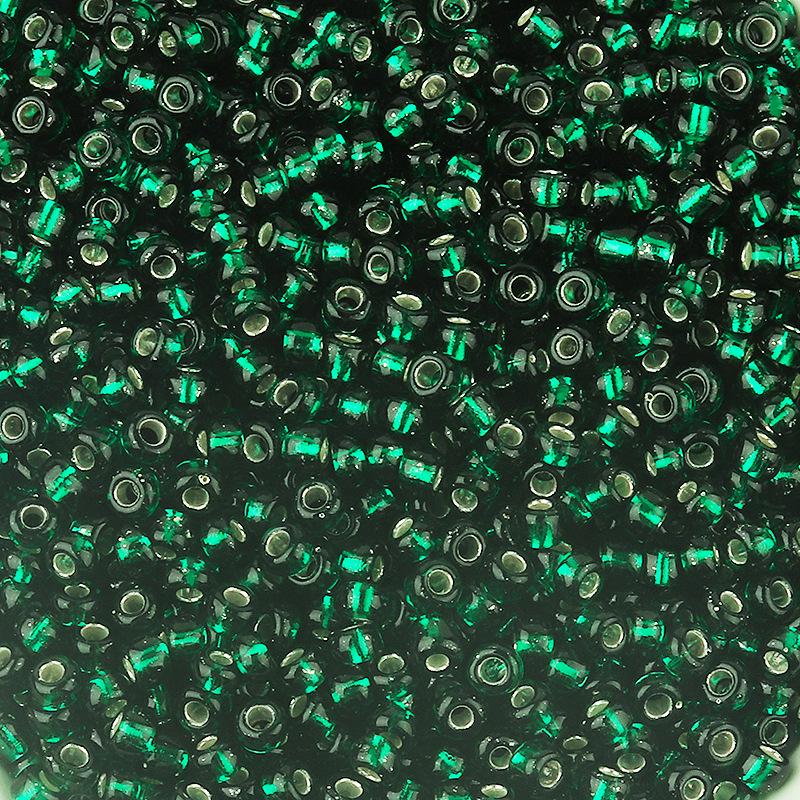 Forsølvede 3 mm glassfrøperler for DIY-smykker - Flere farger