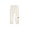 Li Ning Lifestyle Series Solid Color Cuffed Fleece Knit Sports Pants Men Pants Off-White AKLTB13-1