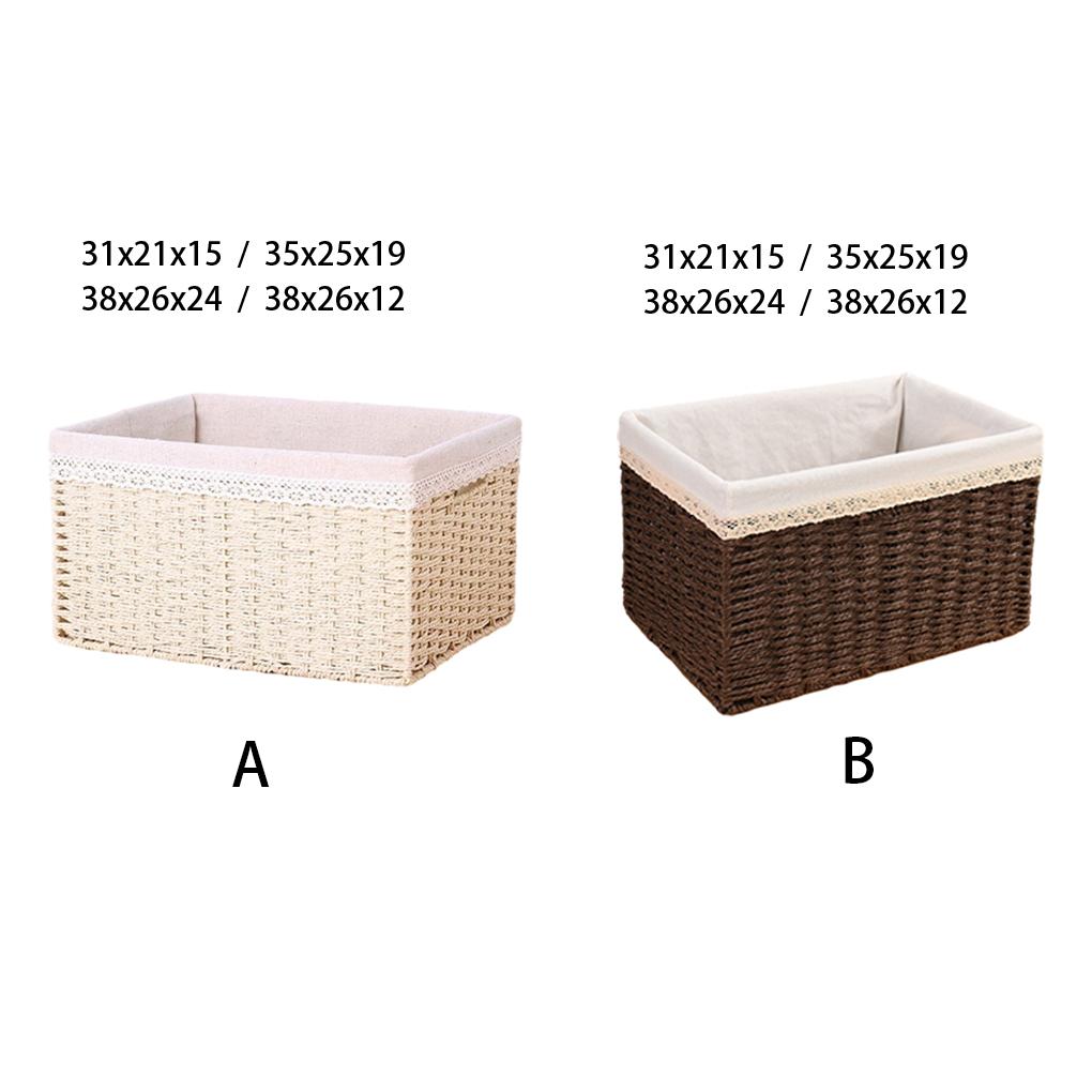 Carefully Handcrafted Rattan Storage Basket - Durable Friendly Woven Desktop Organizing Convenient Rattan Sorting