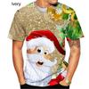 New Fashion Christmas Eve 3d Printed T-shirt Casual Short Sleeve T-shirt for Both Men and Women