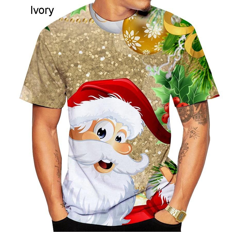New Fashion Christmas Eve 3d Printed T-shirt Casual Short Sleeve T-shirt for Both Men and Women