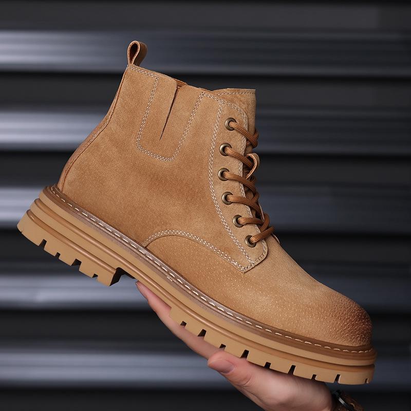 

Мужские высокие повседневные кожаные ботинки-дезерты в стиле ретро, осень 2024 г. - британский стиль 43