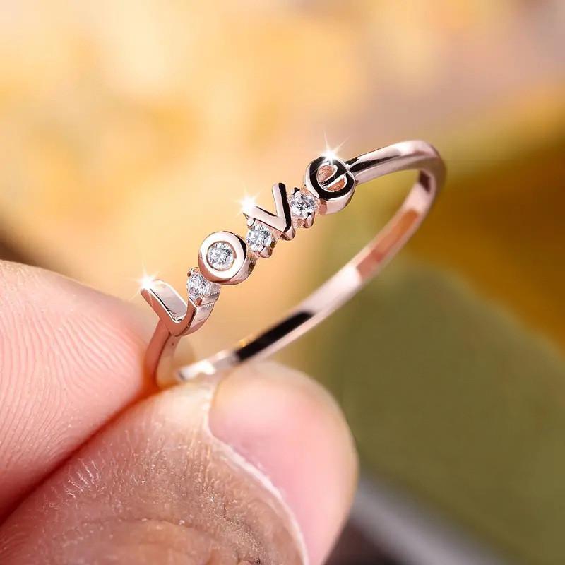 

Кольцо Sterling Love Finger Ring для помолвки с изящными блестящими циркониевыми аксессуарами в подарок на День святого Валентина 9