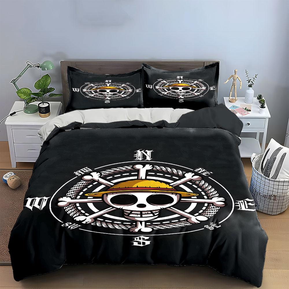 "Playful Skull Compass Adventure" Bedding Sets Duvet Covers Pillowcases(1* Duvet Cover 2* Pillowcases Without Duvet Insert)