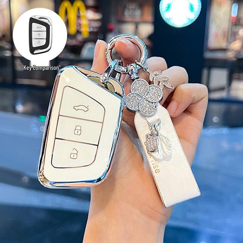 JAC Car Key Cover for Jiayue A5, X4, X7, iC5, iEVS4/7S/T8, and Ruifeng S4/S7/M6