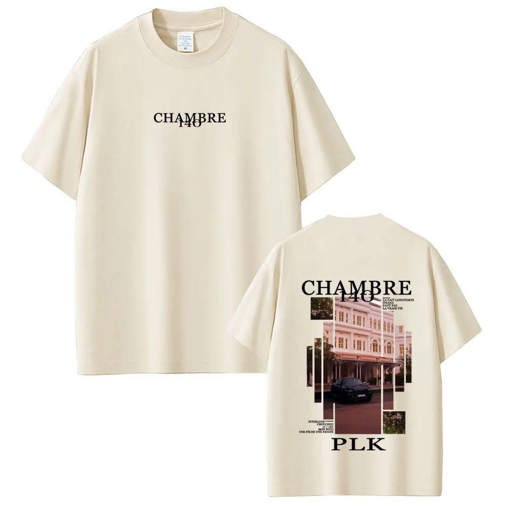 Hip Hop Fashion Pop Music T Shirts Rapper PLK Chambre 140 Album Graphic T-shirt Men Women Vintage Casual Oversized T Shirt