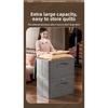 Large Capacity Foldable Storage Box with Lid - Modern Grey Fabric Organizer, Suitable for Clothes, Bedding, and Household Items