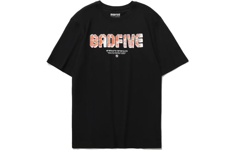 Li Ning BADFIVE T Shirts Men s Black Crew Neck Moderate Straight Fit AHSR133-7 M