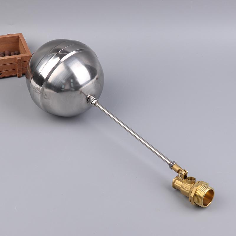 1/2" 3/4" 1" Brass Float Valve Cold And Hot Water Tank Floating Ball Valve Toilet Valve Ss201 Stem Flow Control Cistern