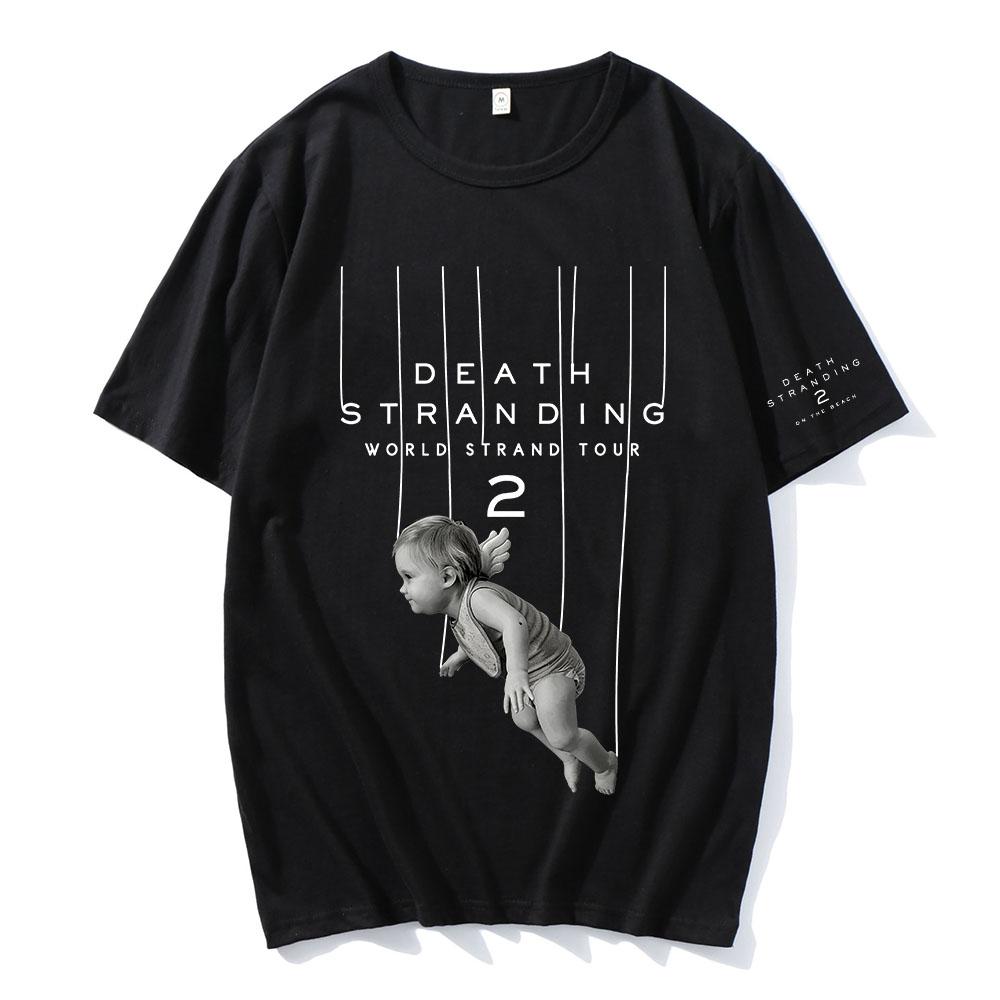 Drawbridge Design Graphic Tees Game DEATH STRANDING 2 ON THE BEACH T-shirt Unisex Streetwear Cotton Short Sleeve Mens Tee-shirt