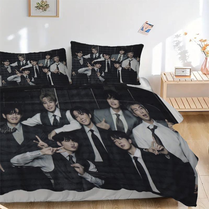 3Pcs Group Portrait Black White Bedding Sets For All Sizes New 3D Printed Bed Cover Comforter Duvet Cover Pillowcase Bedroom Decoration