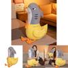 New Soft Plush Shark Chicken Stuffed Toy Doll Funny Sharky Chick Toy