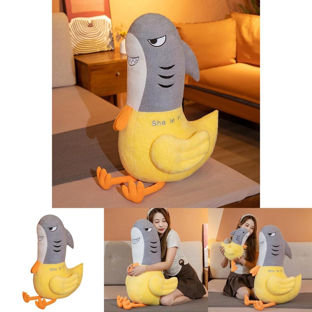 New Soft Plush Shark Chicken Stuffed Toy Doll Funny Sharky Chick Toy