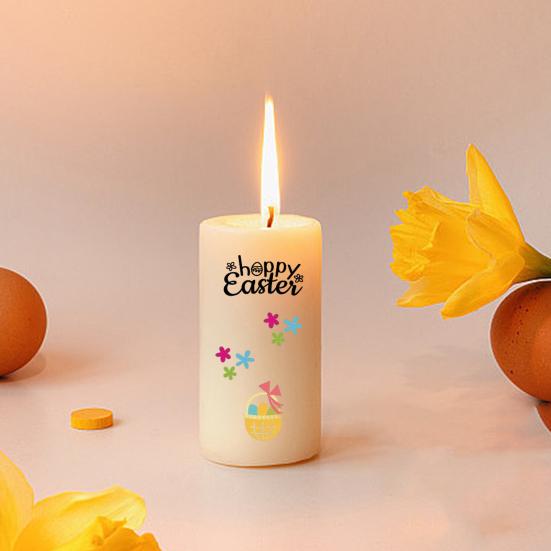 Autocolant lumânare de Paște Fericit Iepuraș Ou Colorat Morcov Litera ceai Conic Lumânare Cilindrică Festivalul de Paște Decorat Decal