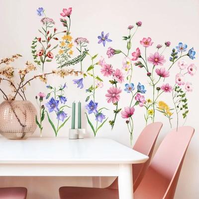 Beautiful Flower Wall Sticker Shearable Waterproof And Fade Resistant Perfect Decoration Easy To Paste