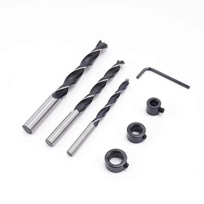 For Carpentry Straight Hole Locator Clamp Woodworking Dowel Handheld Drill Guide And Hole Saw Tool 6/8/10Mm Drill Bit