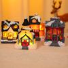 Christmas Glow Little House Set Resin Christmas Scene with Christmas Gift Ornaments