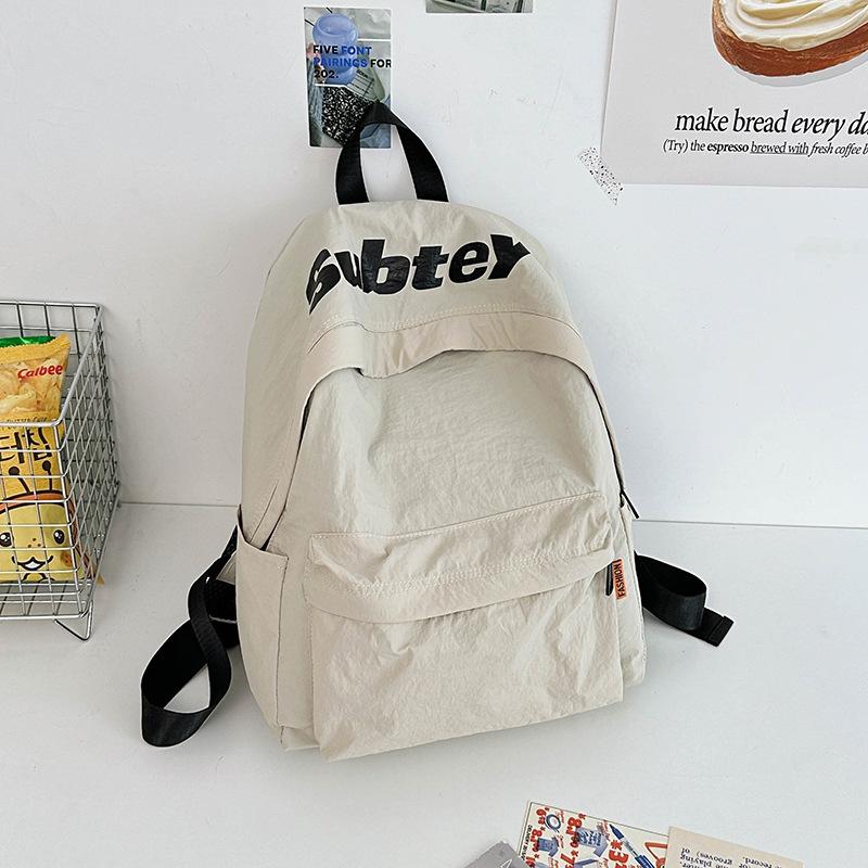 Korean version of large-capacity versatile campus tide backpack strong andschool college student junior high school student schoolbag women s backpack белый