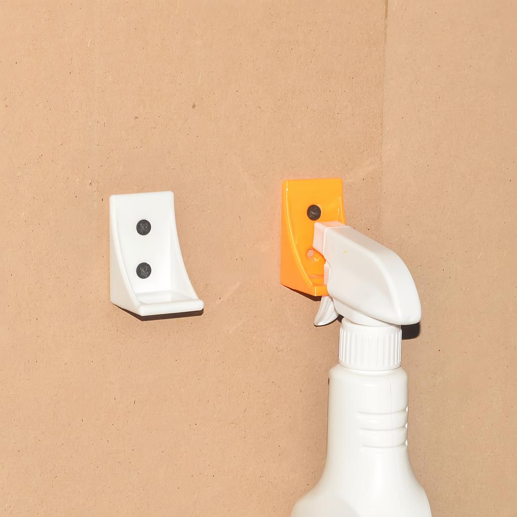 Spray Bottle Holder Wall Mount Spray Bottle Hanger Self-Adhesive Atomizing Bottle Storage Rack Wall Holder for Home Organizer