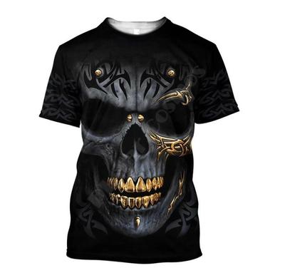T-shirt Streetwear 3D Teschio Teschio Maglietta Costumi Poliestere