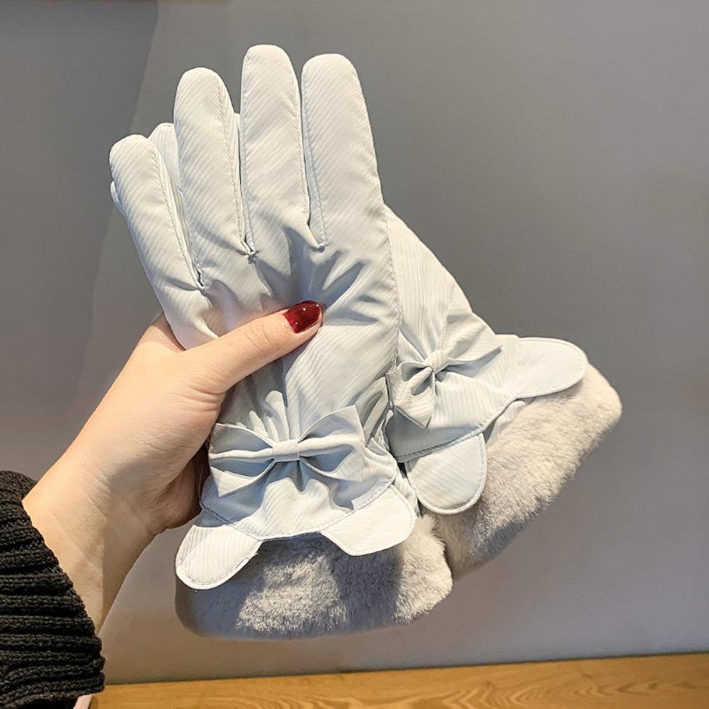 Warm gloves women's winter velvet thickened suede autumn and winter cold touch screen new cycling skiing gloves