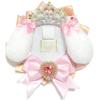Rosette for Can Badges Ita Rosette Deco Ita Bag Oshikatsu Oshi Goods Rabbit Angel Area Can Badge Case 57mm 76mm [efShop] [Rabbit Ears] (New Pink,