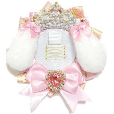 Rosette für Anstecknadeln Ita-Rosette Deco Ita-Tasche Oshikatsu Oshi-Artikel Kaninchen Engel Bereich Anstecknadel-Etui 57mm 76mm [efShop] [Kaninchenohren] (Neues Rosa,