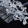 Women's Wedding Flower Rhinestone Faux Pearl Hair Clip Bridal Hair Comb Jewelry