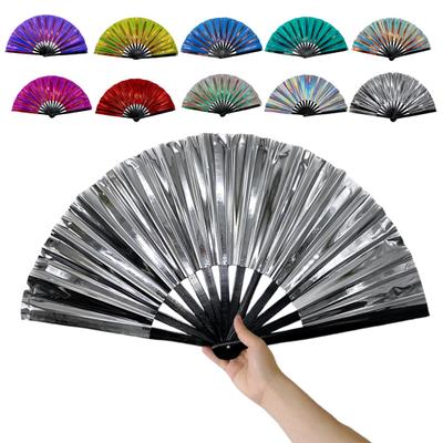 Holographischer Faltfächer Tragbarer Irisierender Handfächer Sommerkühlfächer Dekoration Tanz
