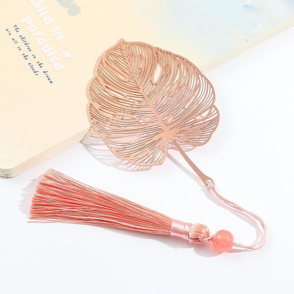 Sunflower Pattern Hollow Tassel Book Markers Leaf Chinese Style Bookmark  Book Marking