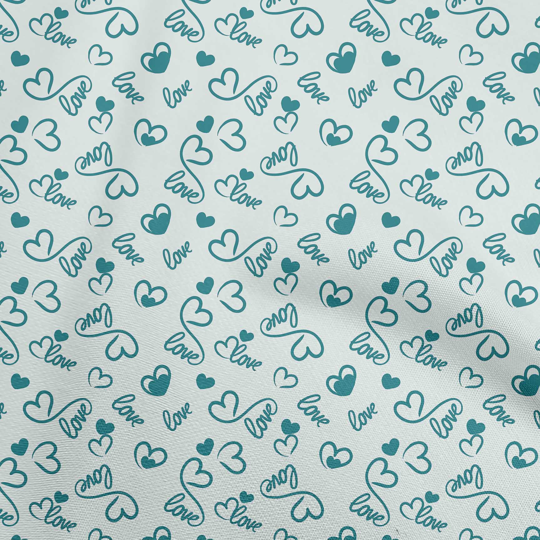

OneOone Cotton Flex Blue Fabric День Святого Валентина Любов Серце Швейний матеріал Тканина з принтом у дворі 40 дюймів 42 Inch Wide - Viscose Chiffon чирок синього кольору
