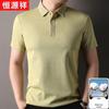 Hengyuanxiang Men's Summer Mercerized Cotton Polo Shirt