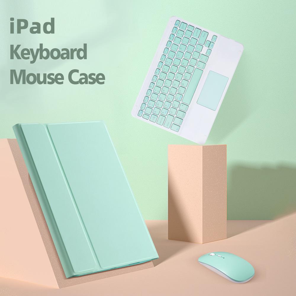 Compatible iPad Air 7th Gen Leather Case with Colorful Backlit Bluetooth Keyboard & Touchpad (10.9")
