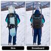 Buylor 50L Large Capacity Ski Boot Bag Multi Compartment USB Port Backpack for Snowboard Boots Helmet Sport Gear Bag for Men
