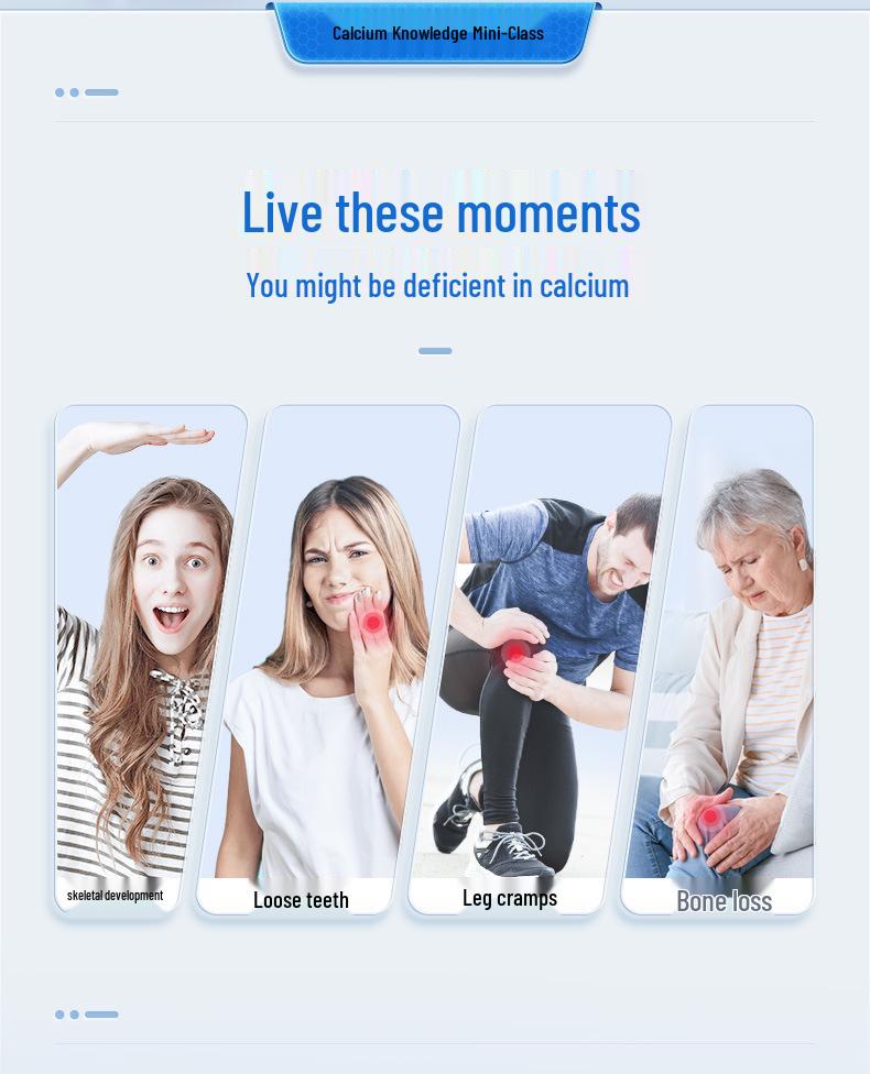Calcium Tablets with Vitamin D3 for Adults and Seniors - 30 Tablets