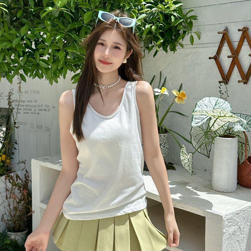 

2026 Women s Snowflake Cotton Camisole: Spring/Summer Loose White Vest, Niche Inner Top XL 65-75 kg