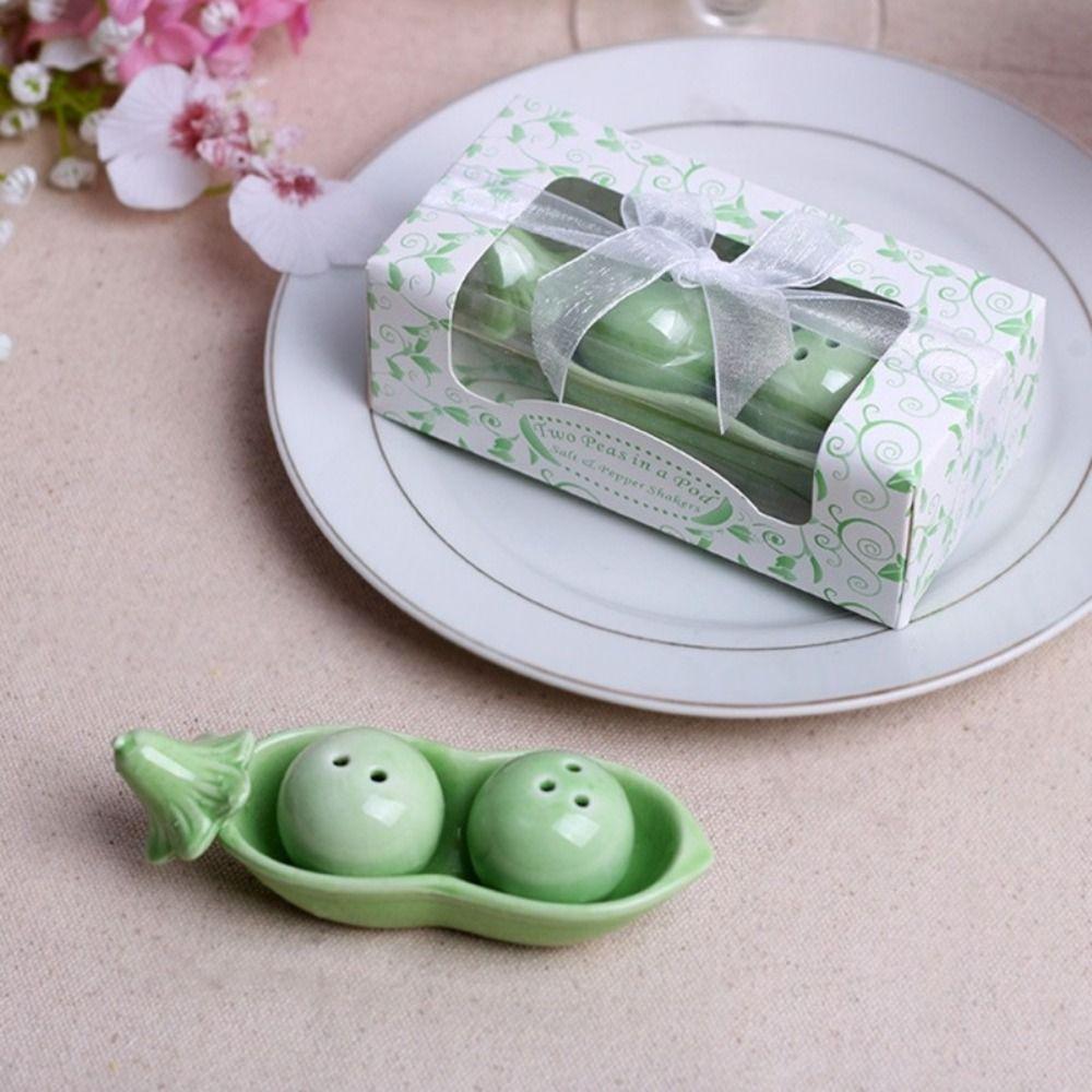 Pea Shape Pea Pod Seasoning Jars Spice Bottle Spice Jars Generic Pepper Jars  Party