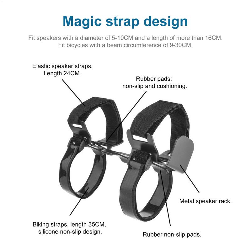 Speaker Holder For Bike Speaker Mount For Golf Cart Anti-Slip Adjustable Strap Bracket Attachment Portable For Water Bottles