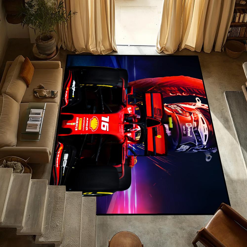 

f1 Racer small Leclerc carpet Anti-Slip Kitchen Bedroom Handmade 16 Tufted Rug Carpet Living C-Charles Room Entrance Decoration SJR40x60CM