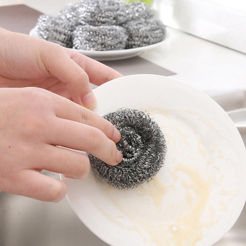 Mini ocelová čisticí houbička na kuchyňské pánve a grilovací desky 20 kusů