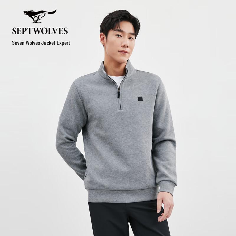 

Septwolves Men s Autumn/Winter Half-Zip Sweatshirt L