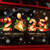 Weihnachtsfensteraufkleber PVC Xmas Wand Glasaufkleber Schlafzimmer Wandtattoos Frohe Weihnachten Deko für Zuhause Neujahrsaufkleber 2025