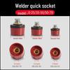 Reines Kupfer Europäischer Schnellstecker 35-50 Schweißmaschinenanschluss-Set