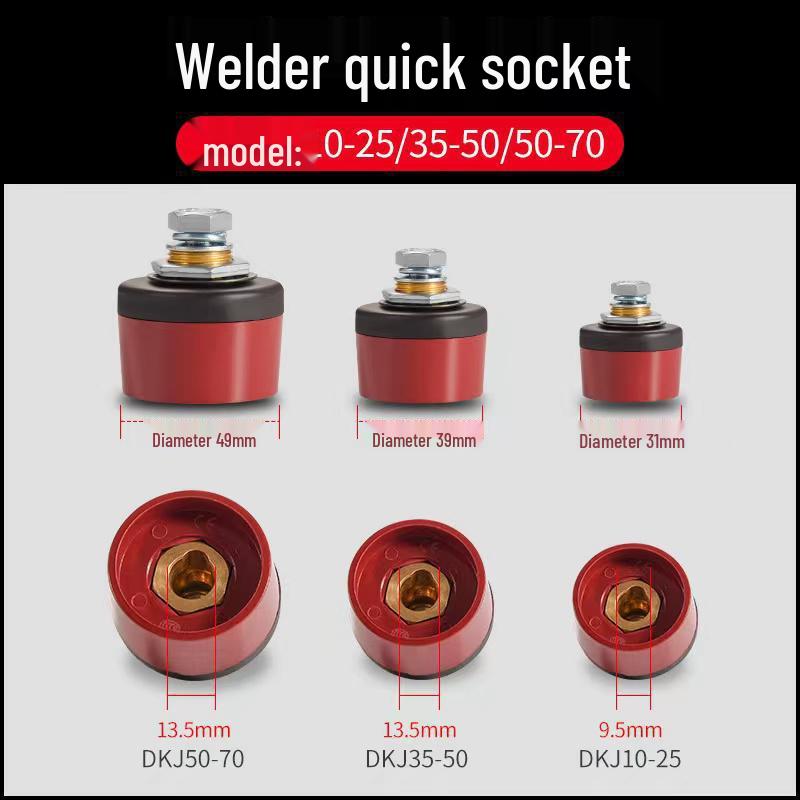 Reines Kupfer Europäischer Schnellstecker 35-50 Schweißmaschinenanschluss-Set