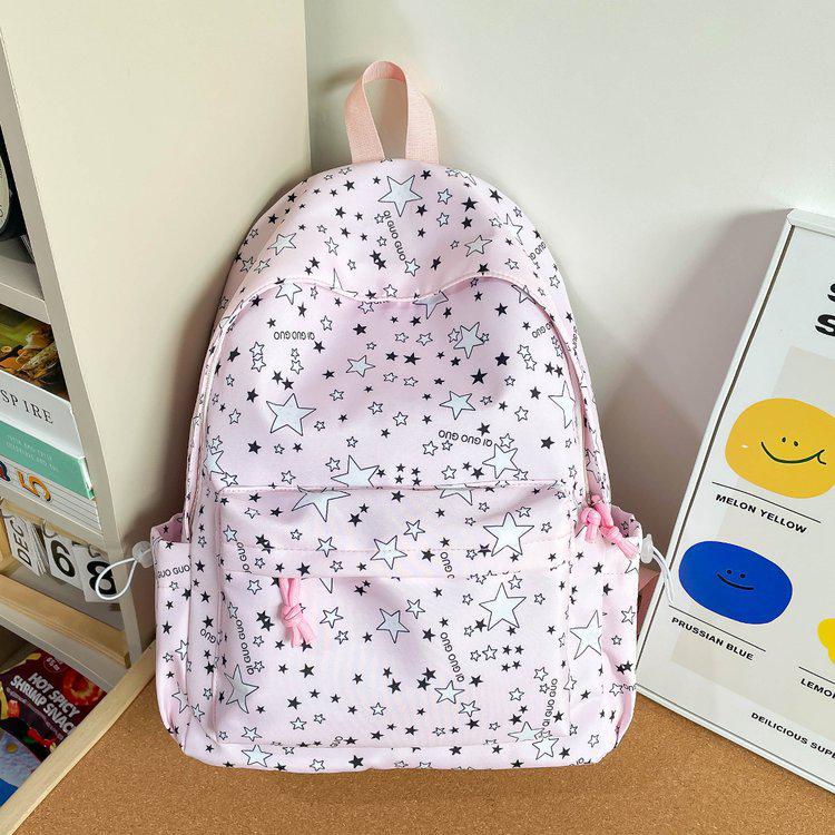 Versatile Japanese & Korean Style Backpack for Girls - Ideal for Junior High, High School, College, Elementary, Mori Style, Five-Star Design.