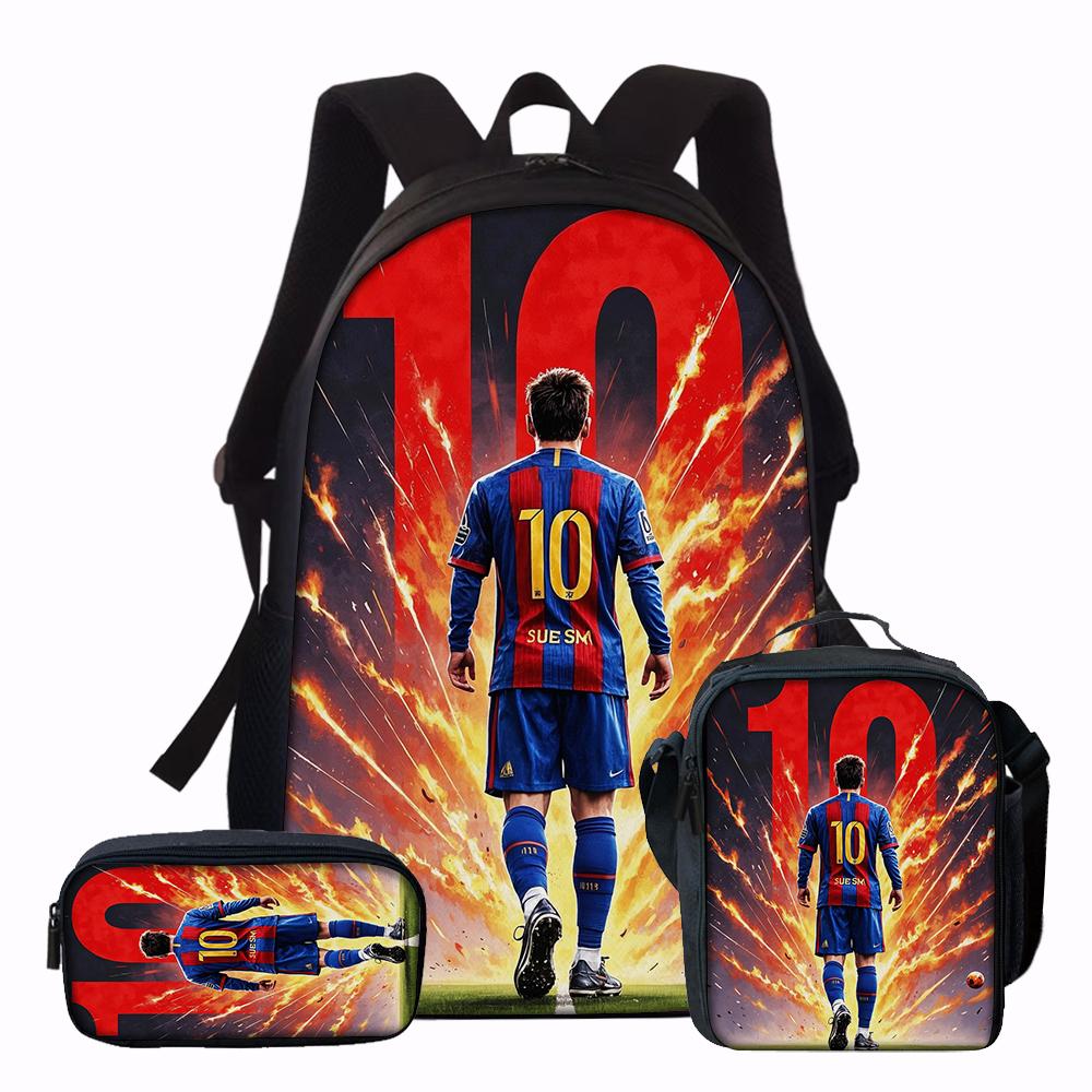 1/2/3/4/5 pièces Sac à dos Quotidien Imprimé Numéro 67 de Bande Dessinée Ensemble Sacoche d'École Spacieuse Légère Sac d'Excursion Cadeau Parfait pour Jeune